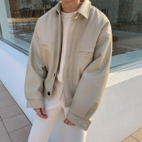 Leather jacket phối đồ cho người lùn 1m45
